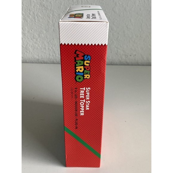 Nintendo Super Mario 9" Super Star Light Up LED Plug In Christmas Tree Topper - Picture 8 of 10